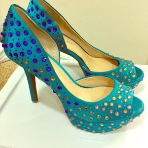 GIANNI BINI Studded heels (a little stain on back)